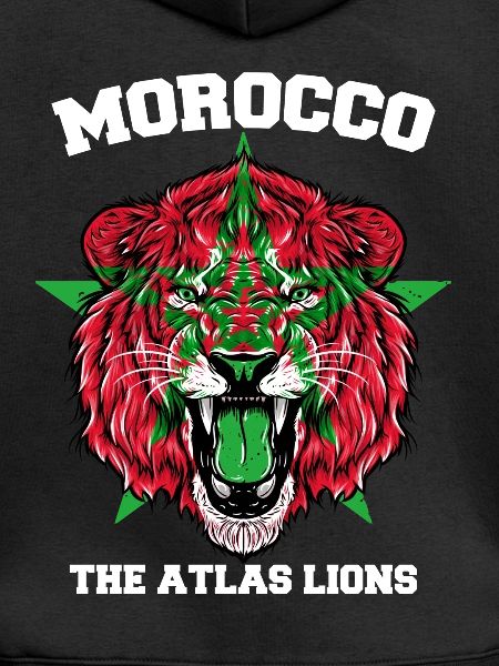Marokko Lion Flag Jersey Fodbold Team Sport