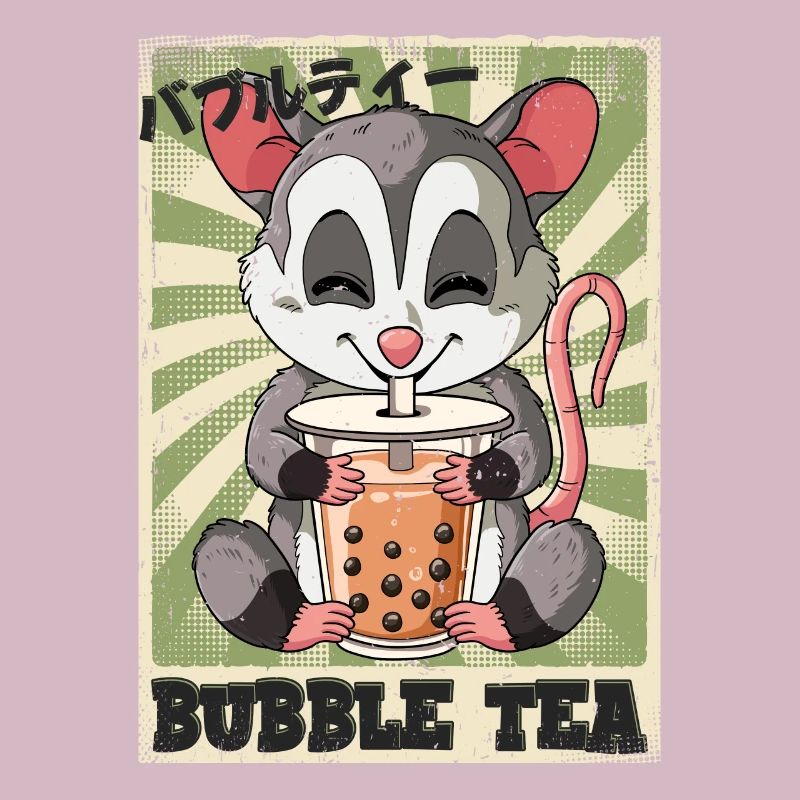 Boba Tea Opossum Bubble Tea