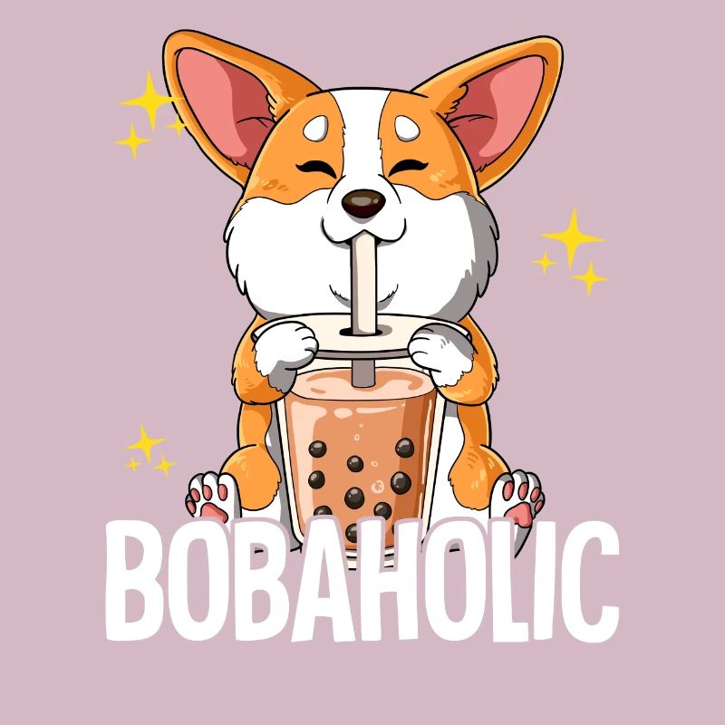 Bubble Tea Corgi Hund Boba Tea Bobaholic