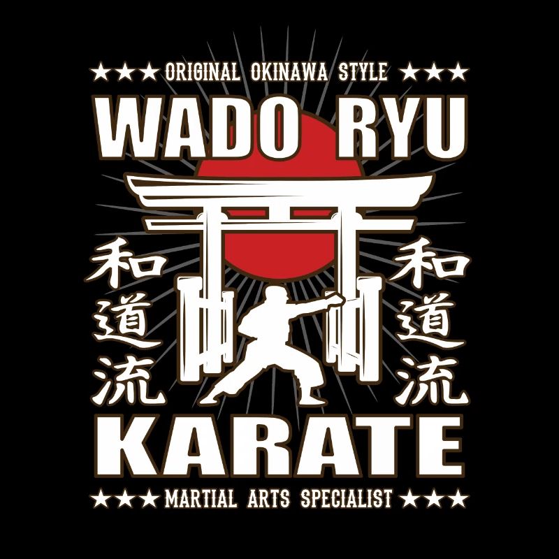 coole Wado Ryu Kampfsport Design mit Kanji