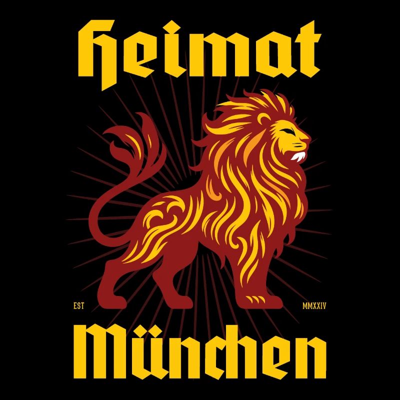 Heimat München Design avec les Lions