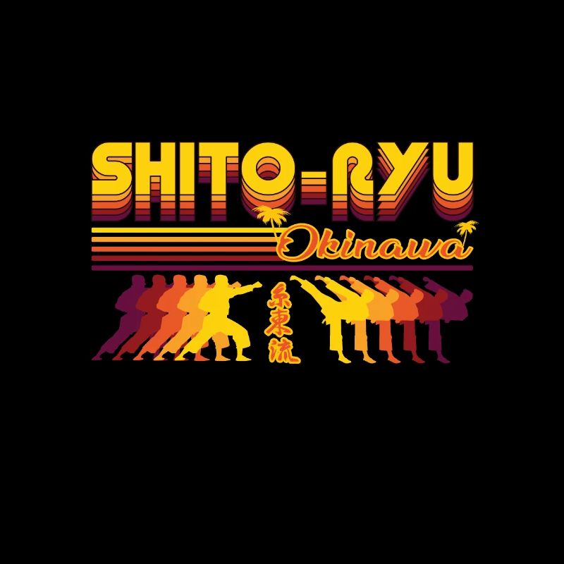 Design rétro du karaté Shito-Ryu