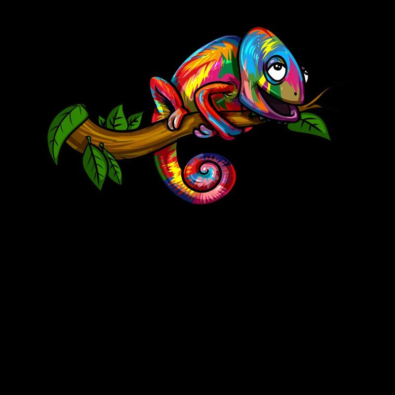 Regenbogen-Chamäleon-buntes Eidechsen-Reptil