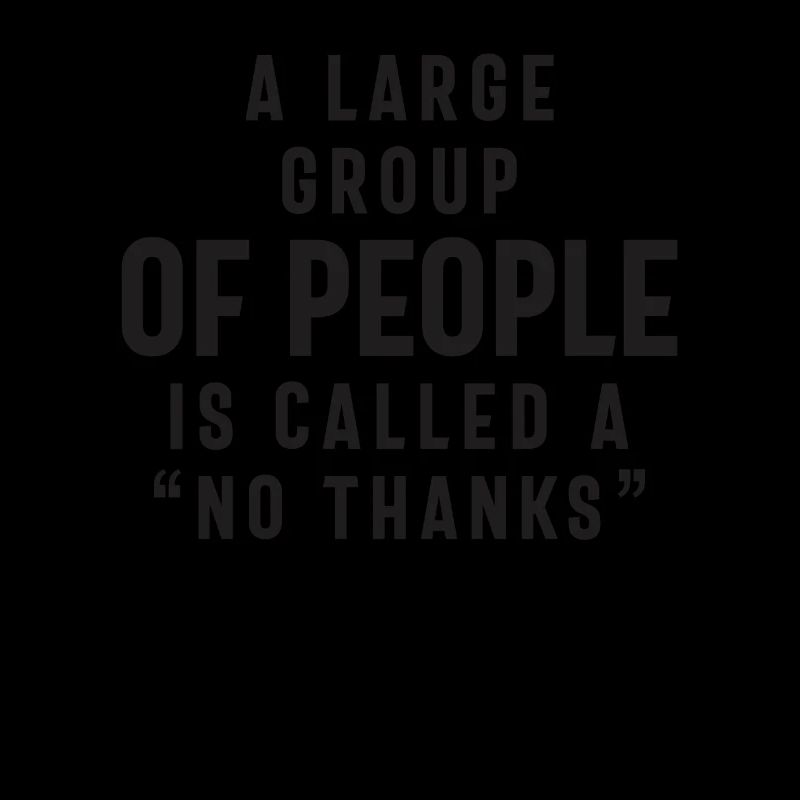 Eine große Gruppe von Menschen wird ein Nein Danke genannt