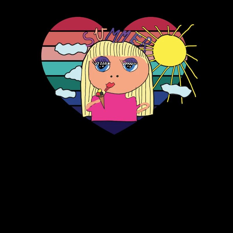 Eiscreme Sommermädchen Urlaub Ferien