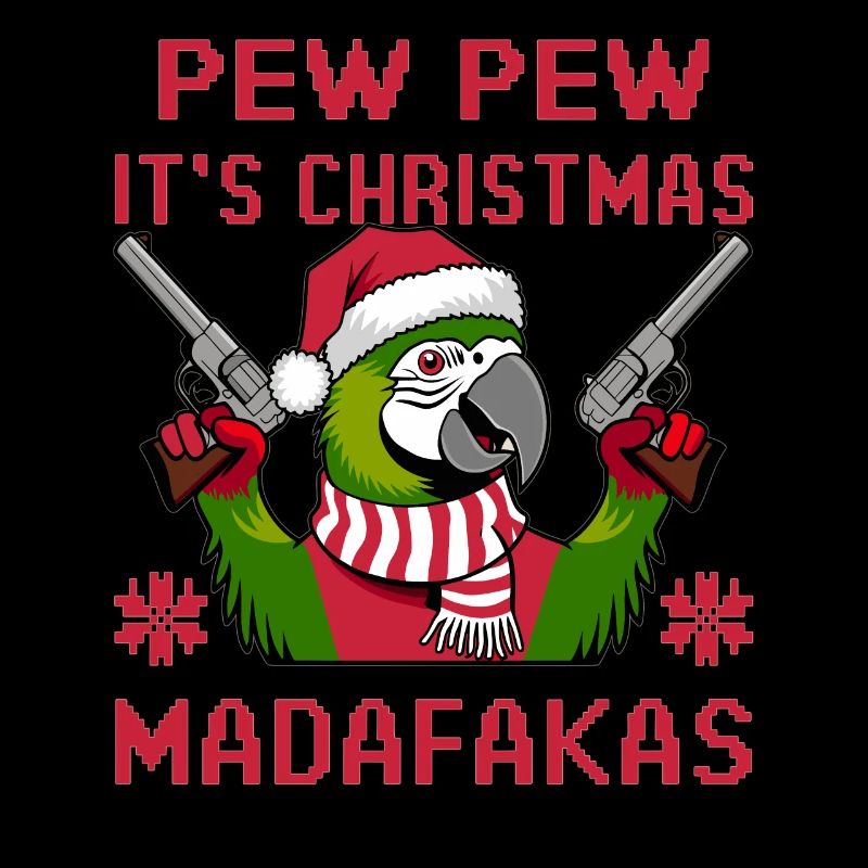 Funny Christmas parrot