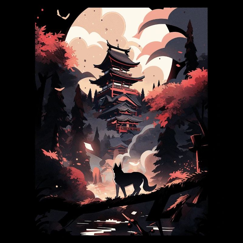 Japanese Wolf Wolves Manga Tokyo Cherry Blossoms