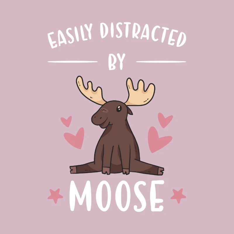 Elk Easily Distracted By Moose