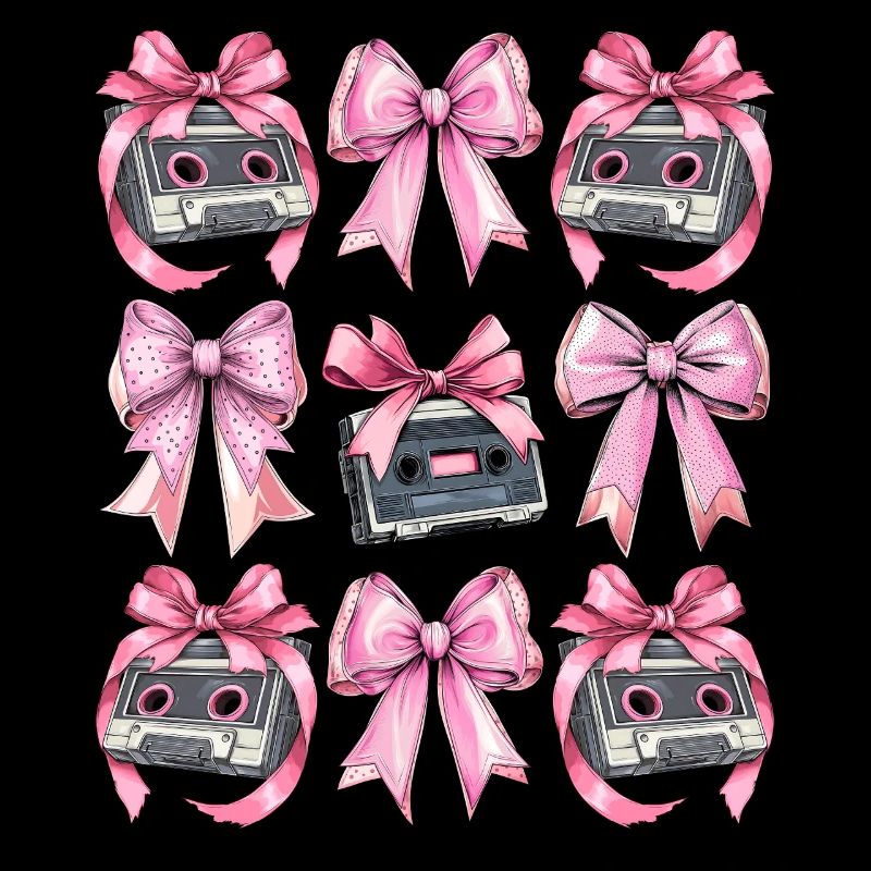 Coquette Bow Cassette Strap 80s Retro