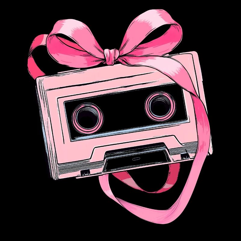 Coquette Bow Cassette Strap 80s Retro