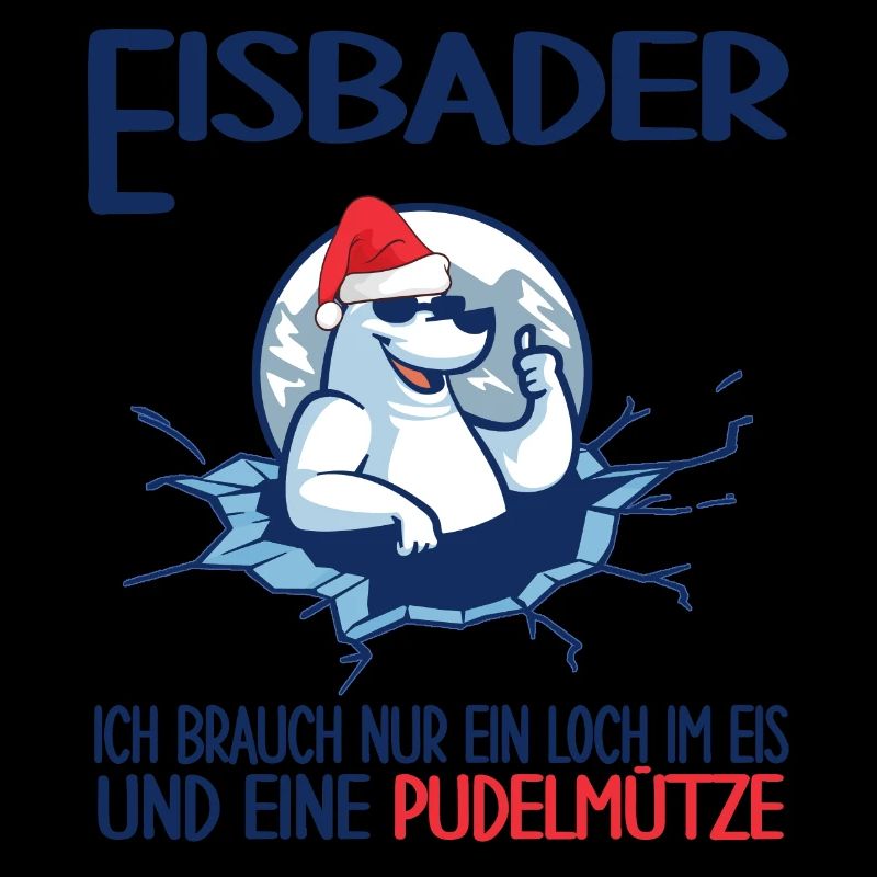 eisbader winterbader pudelmütze eisloch eisbad