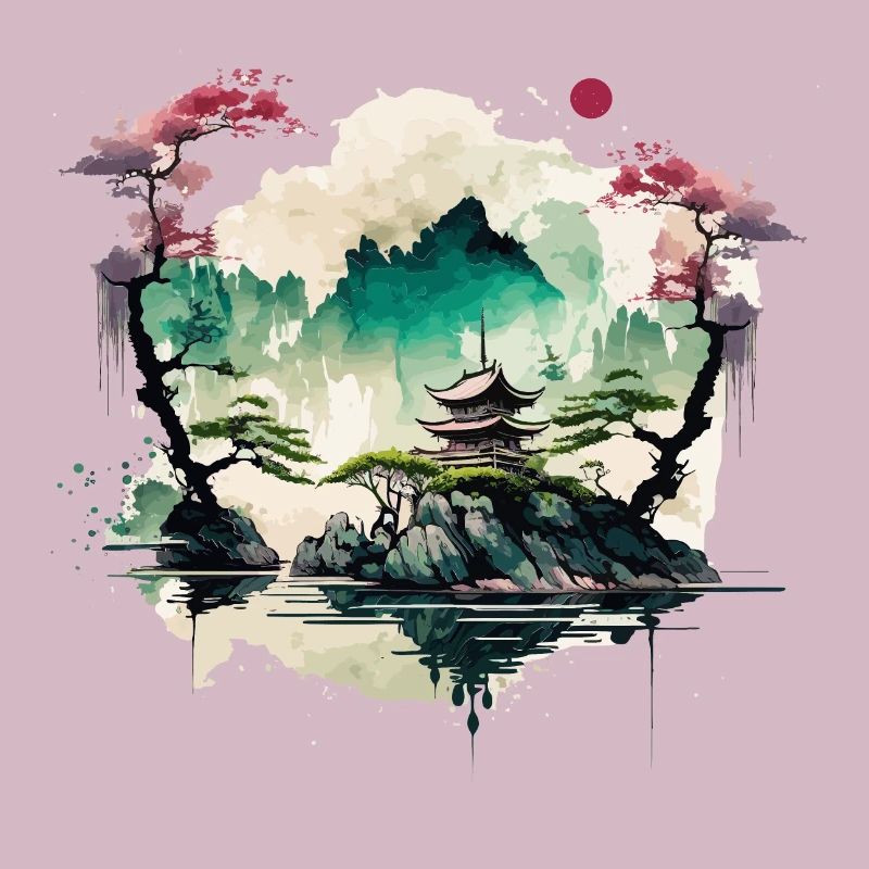 Chinesischer Tempel auf einer Klippe