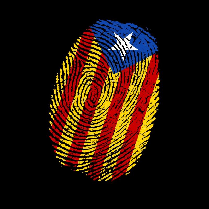 Drapeau de la Catalogne Empreinte digitale