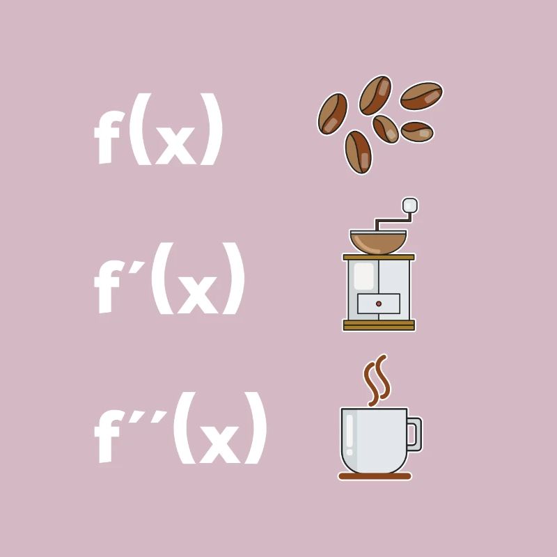 Maths enseignants dérivation de café amants