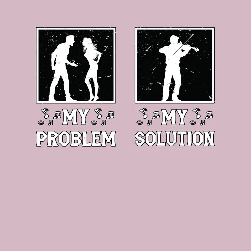 Fiddle Player My Problem My Solution Pictogram Dad