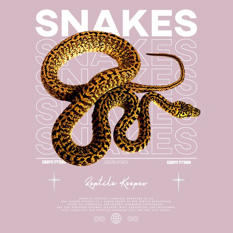 Carpet Python Modern Streetwear Reptile Keeper