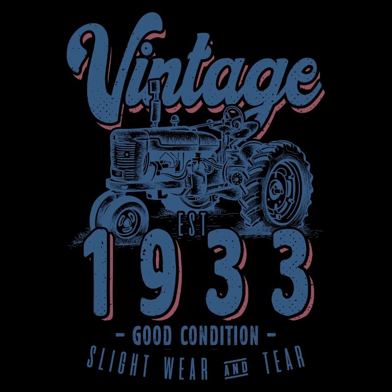 Oldtimer Traktor Farmer Geburtstag Geboren 1933