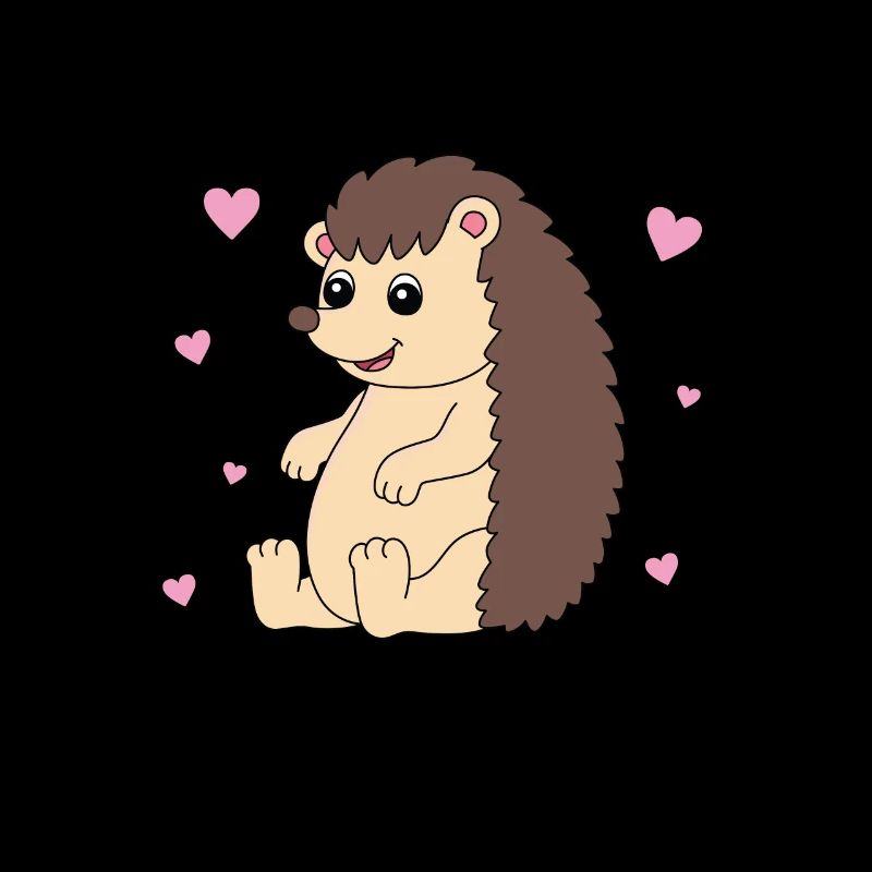 Nur ein Mädchen, das Igel liebt