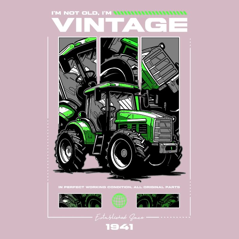 Oldtimer Traktor Bauer Geburtstag Geboren 1941