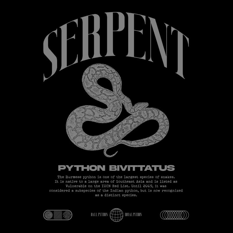 Burmesische Python Moderne Reptilienhalter Streetwear
