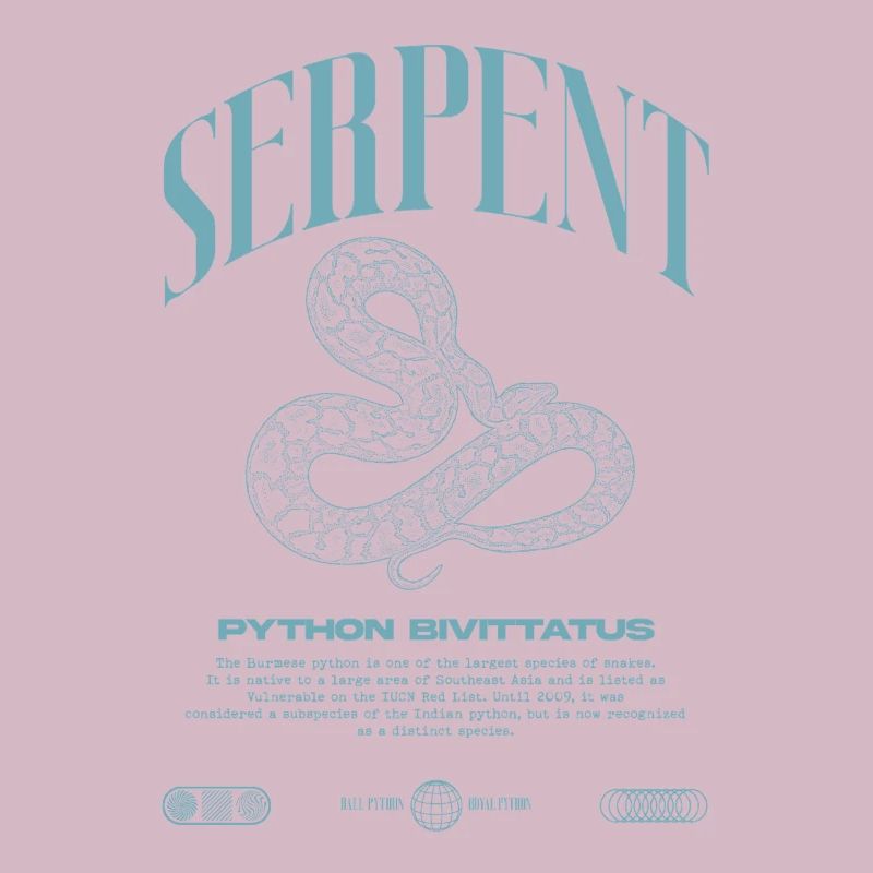 Burmese Python Modern Reptile Keeper Streetwear