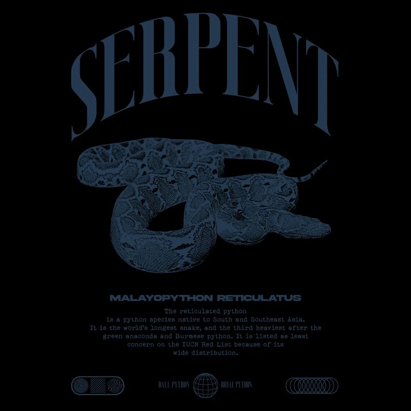 Gardien de reptiles python réticulé Streetwear