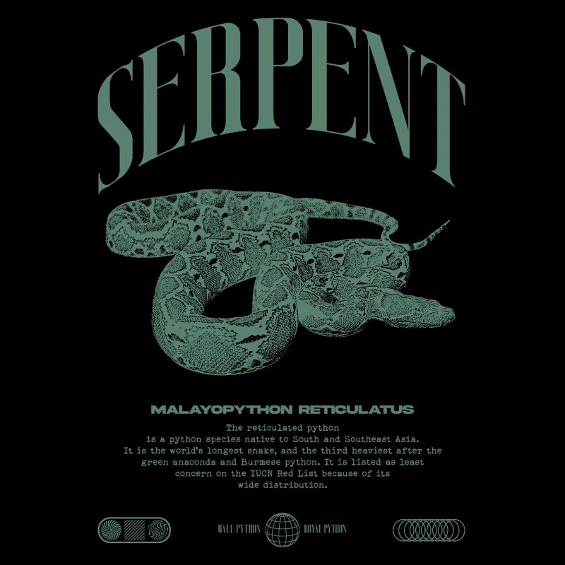 Gardien de reptiles python réticulé Streetwear