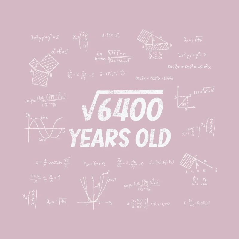 Square root from 6400 - 80th birthday math nerd