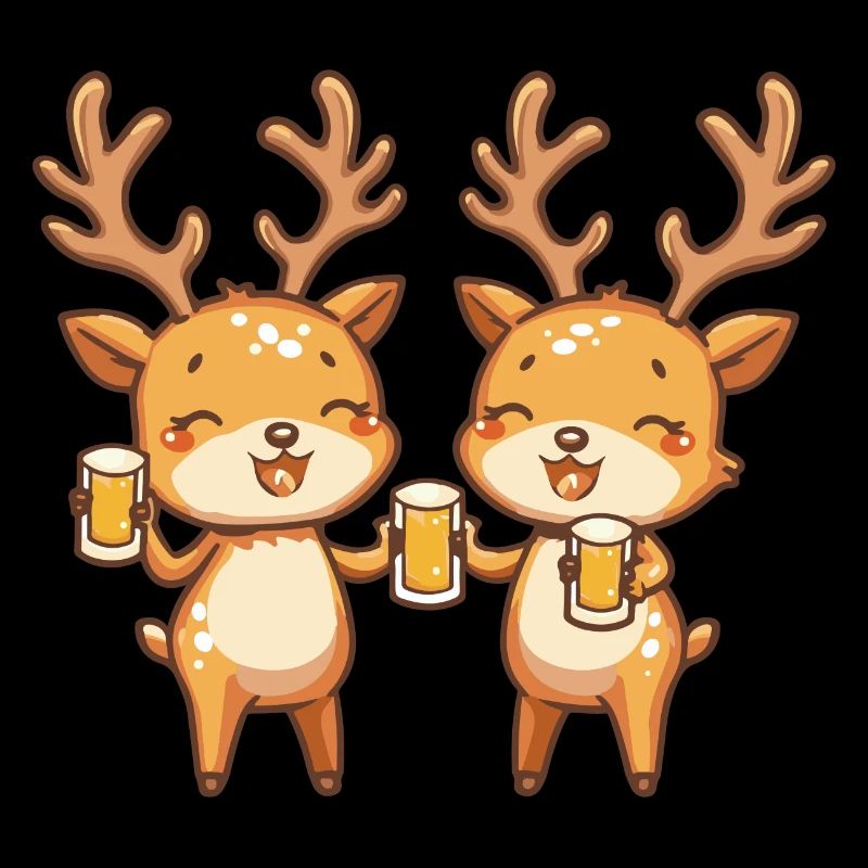 Deer Comic Beer Funny Booze