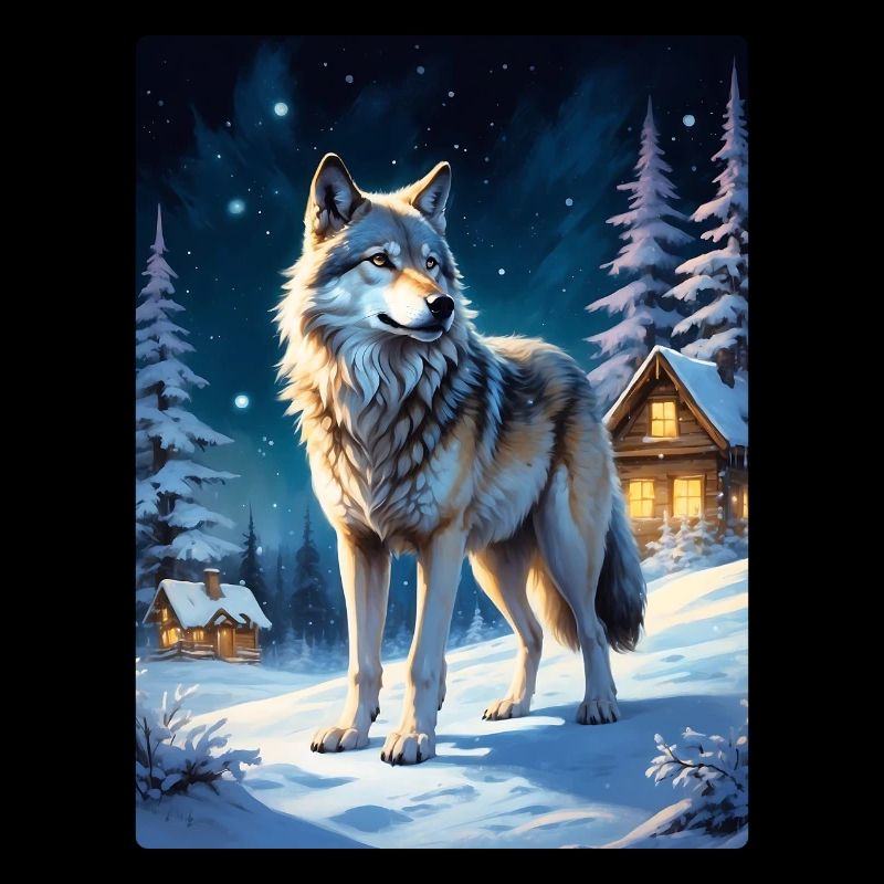 Winterlandschaft Wolf 1.9