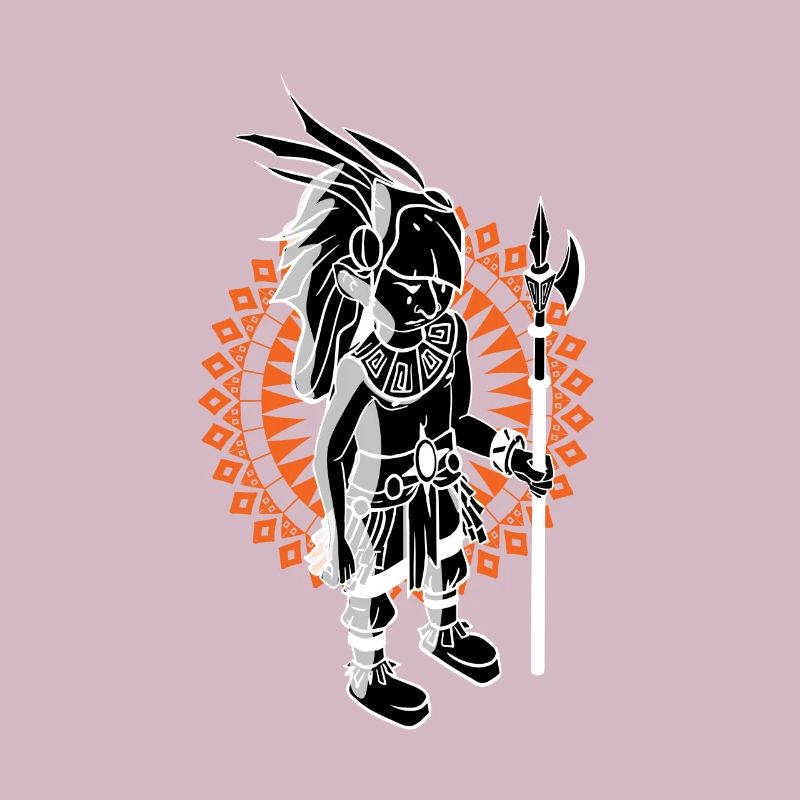 Aztec Man Warrior Maya Inca Eingeborene Zivilisation