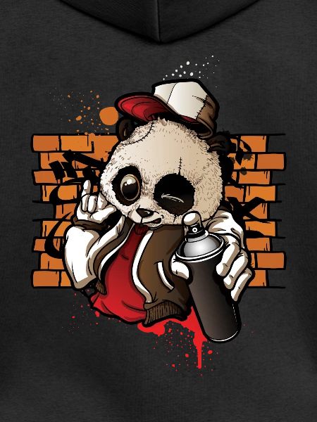 Cool Hip Hop Panda Hiphop Graffiti Spray Paint