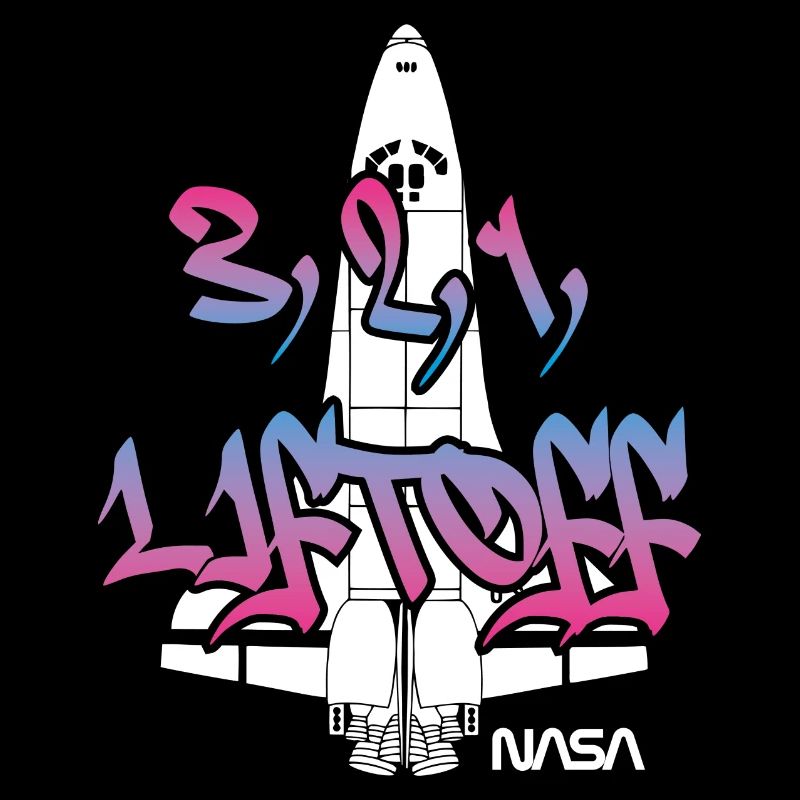 NASA Space Shuttle 3, 2, 1 Liftoff Cool Design