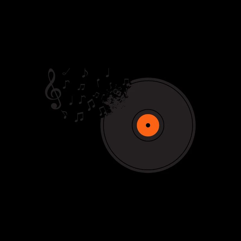 Vinyle disque Retro DJ Clé de partition