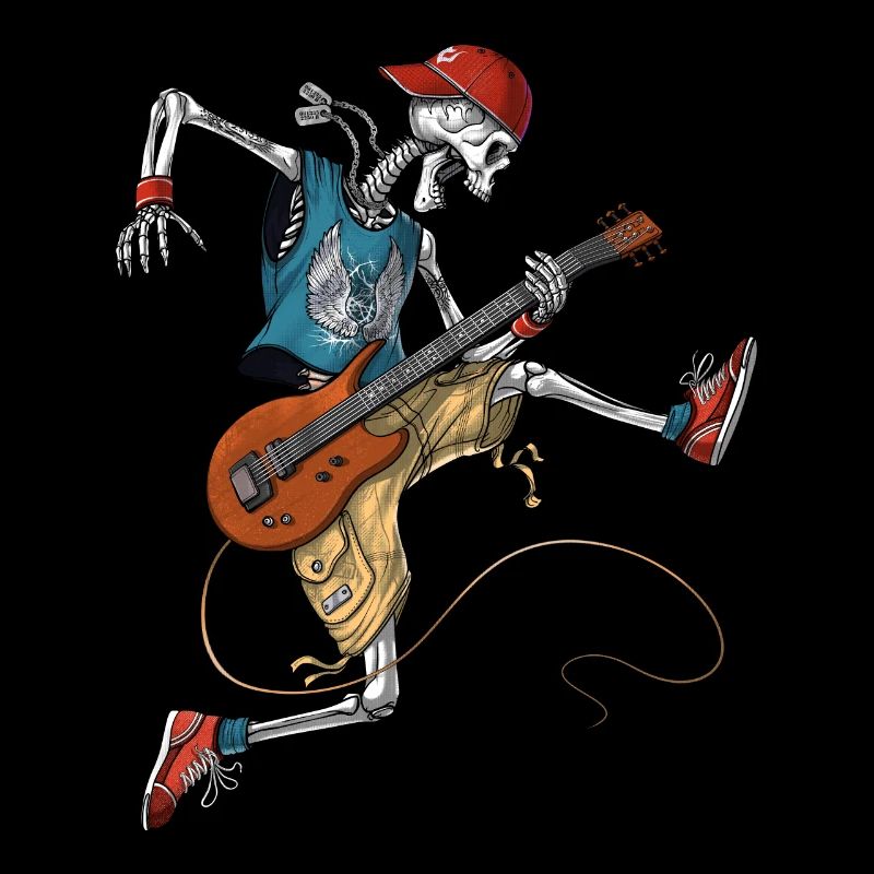 Skeleton Metal Gitarrist