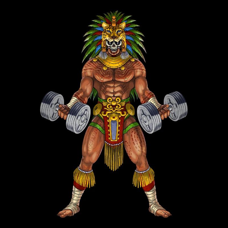Aztekischer Krieger Bodybuilder