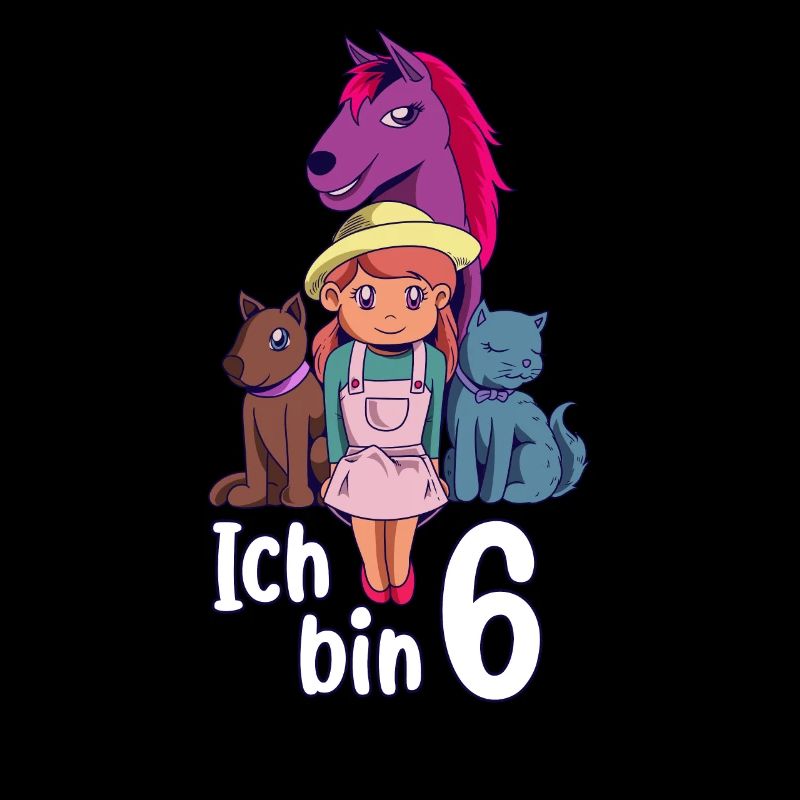 Geburtstagsshirt Bauernhof - 6 Geburtstag Mädchen