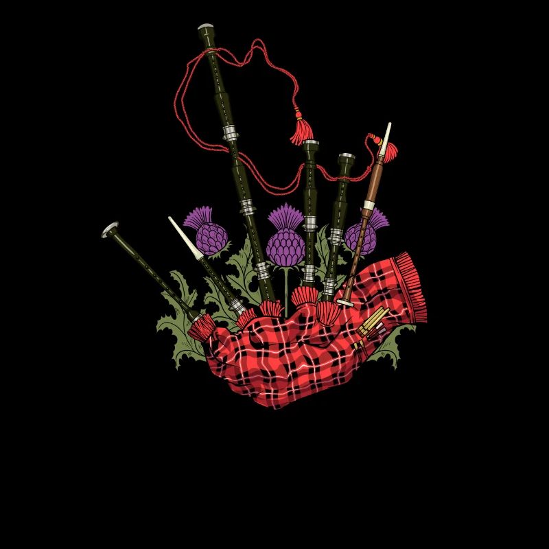Esthétique écossaise - chardon et cornemuse