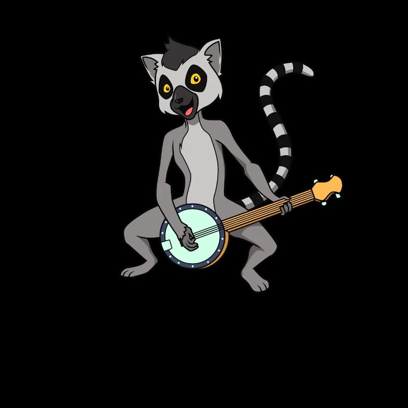 Comic Lemur joue du banjo