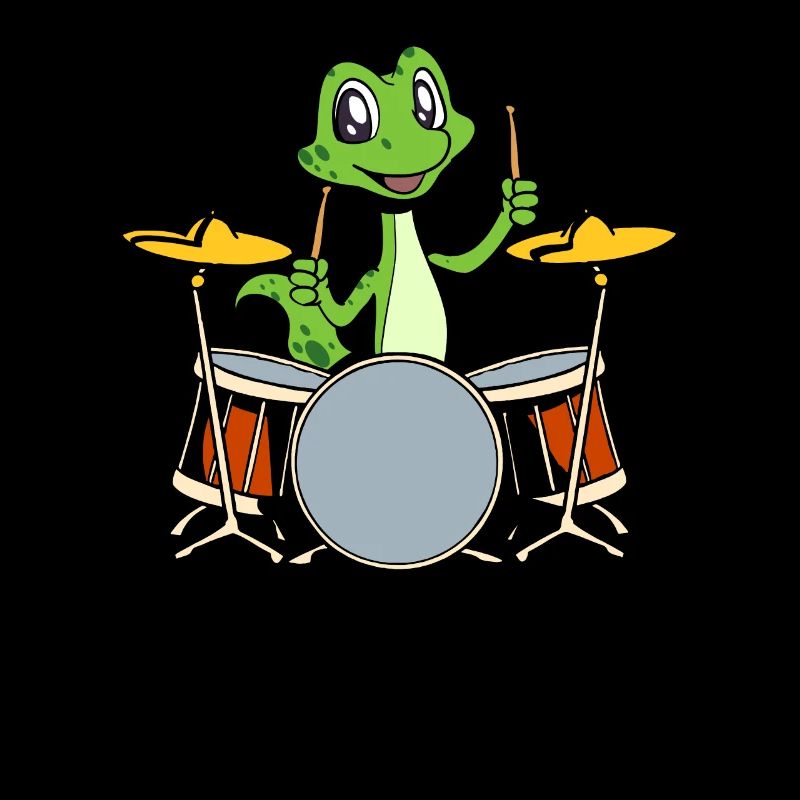 Comic Gecko Schlagzeuger