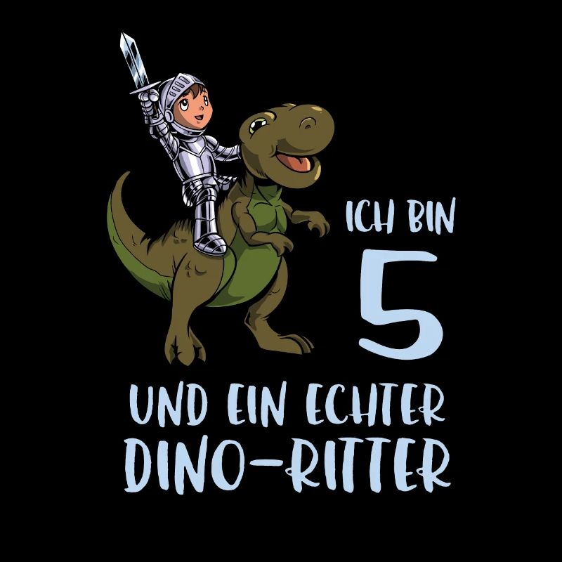 Geburtstagsshirt Dino Ritter - 5 Geburtstag Junge