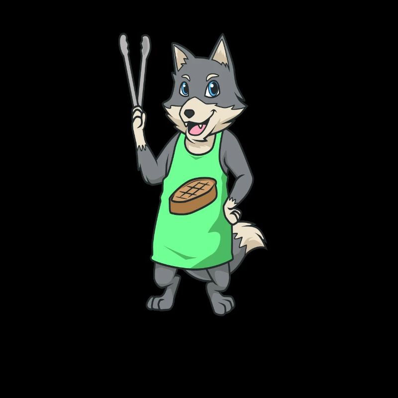 Wolf ist Grillmeister