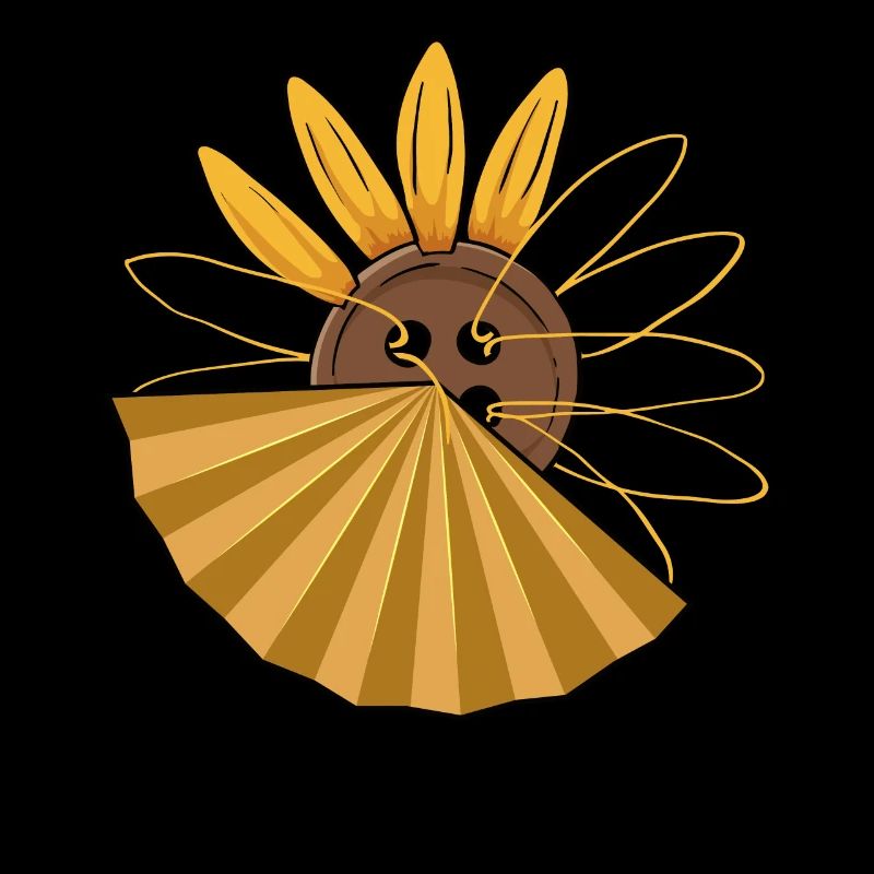 Avant Garde Aesthetic Sunflower Button Weirdcore