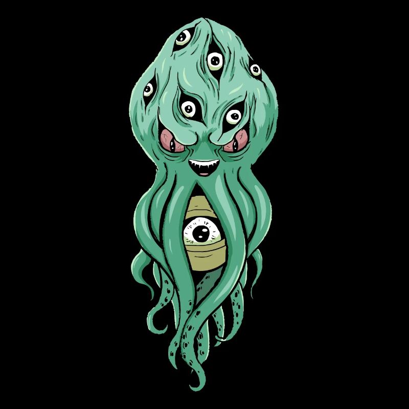 Cryptidcore Esthétique Octopus Weirdcore Globes oculaires