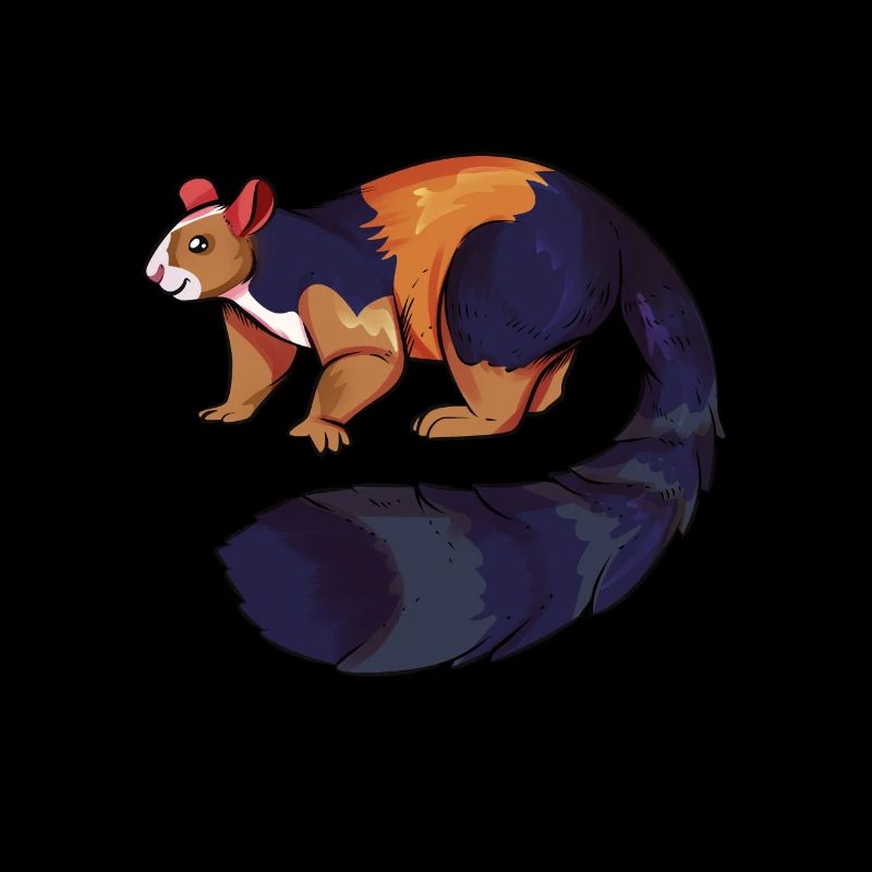 Drawing of a giant squirrel