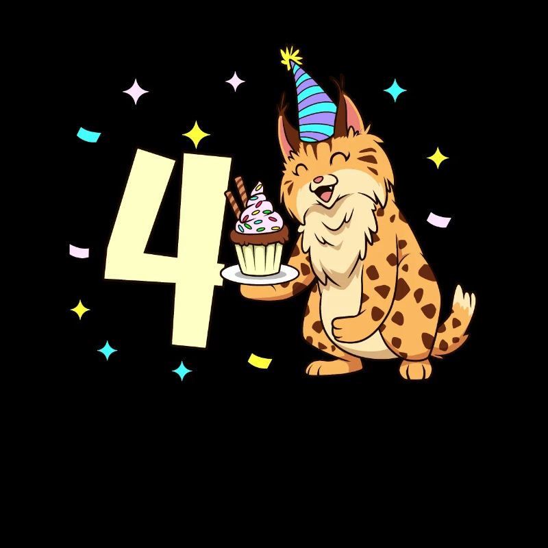 Mit Luchs - Kinder Geburtstag 4 Jahre