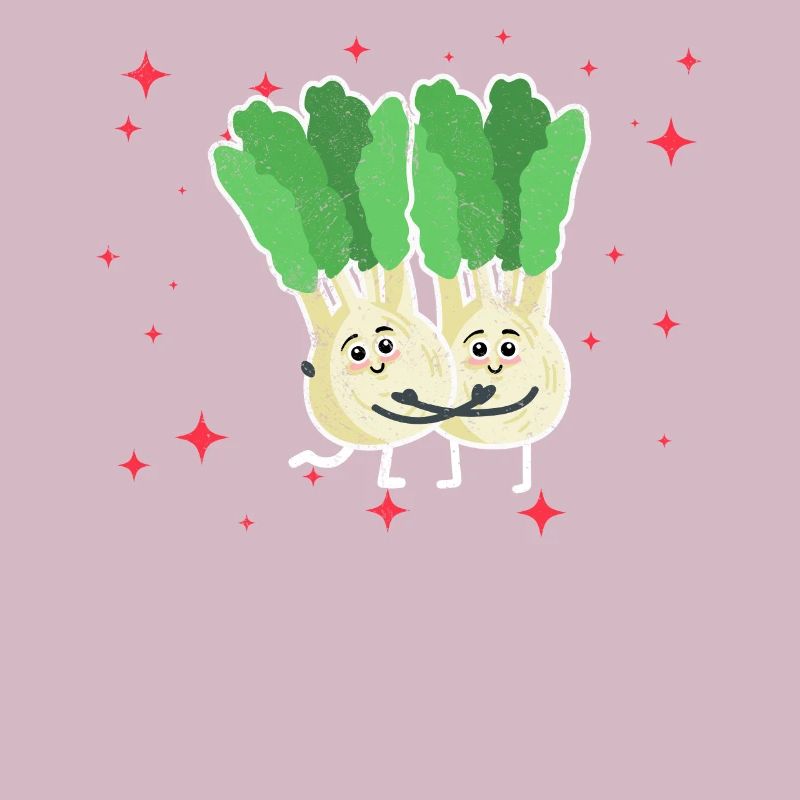 Cute Celery Couple Hugging Celery Lovers
