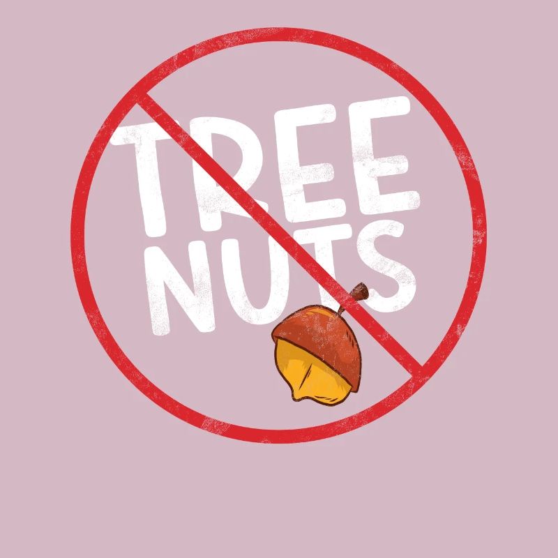 No Tree Nuts Allergy Awareness Warning Allergic
