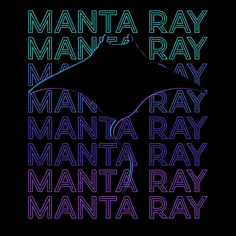 Manta Rochen Stachelrochen Retro