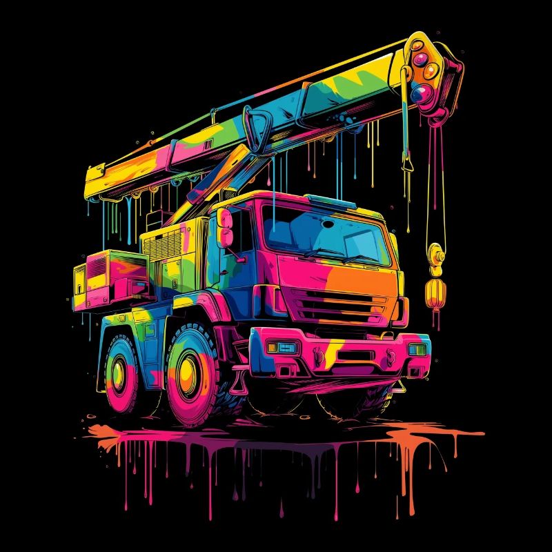 Grutier Driver Construction Pop Art
